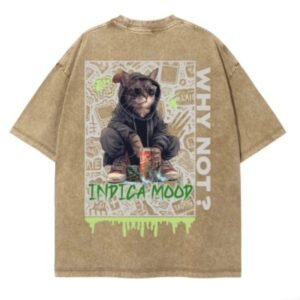 "SOLD OUT" Indi Cat Oversized Acid Wash Tee